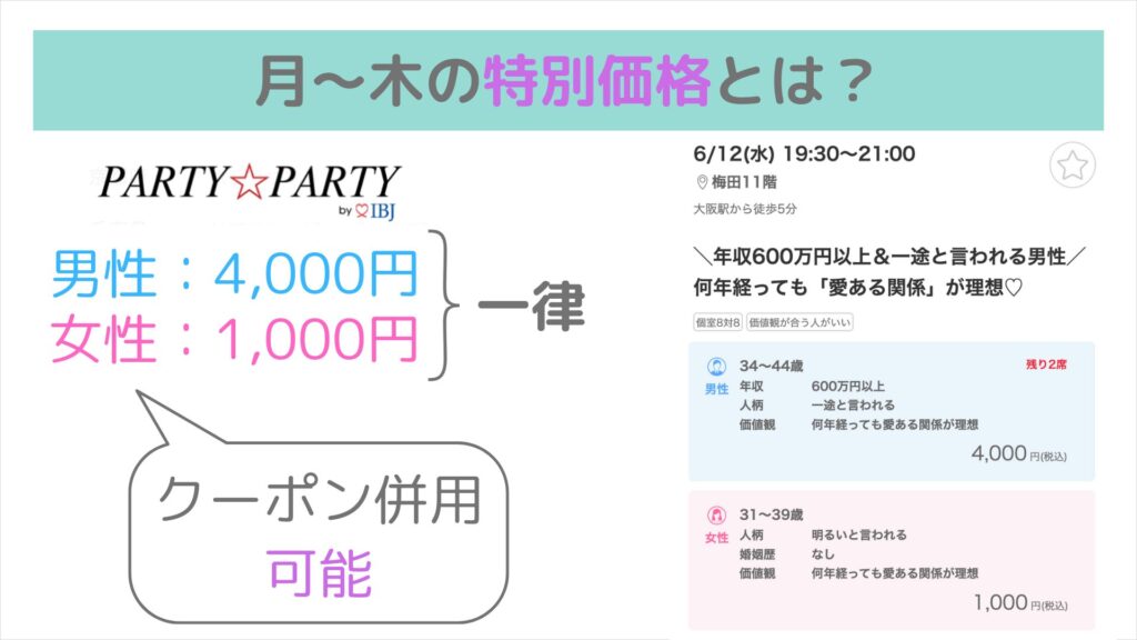 月〜木特別価格